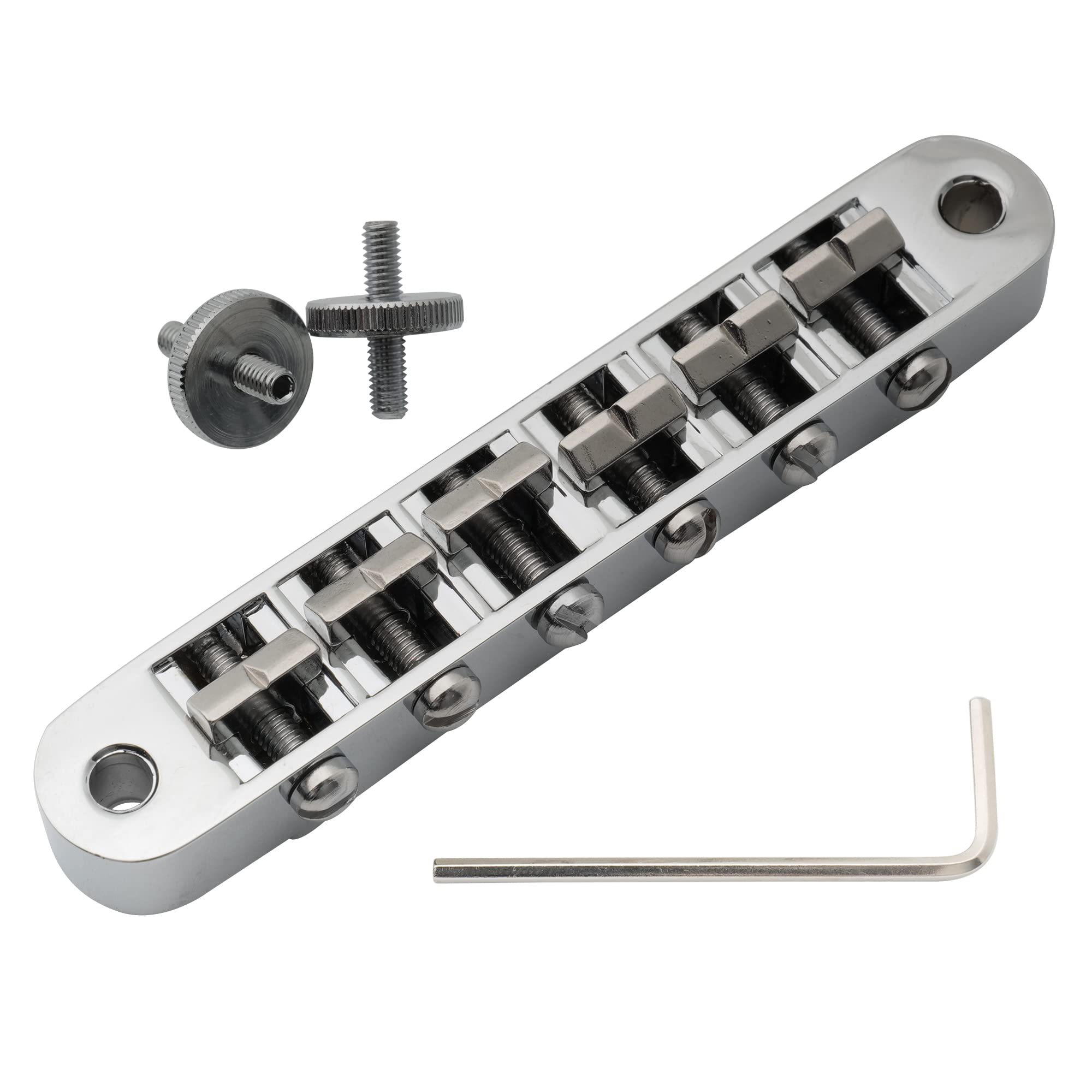 Musiclily Pro 52mm Wide Body ABR-1 Guitar Tune-O-Matic Bridge for Epiphone Les Paul LP SG Style Electric Guitar, Chrome